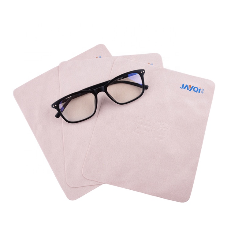 Benutzerdefiniertes Logo Prägedruck Mikrofaser-Reinigungsbrille_yyt